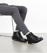 Resim KALKANSHOES Orjinal erkek bot garantili 100/% deri kauçuk taban kaymaz su geçirmez 40-41-42 numara 