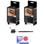 Resim Neva Kaş Boyası Siyah 2 Adet Kaş Fırçası No:396 