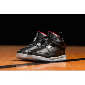 Resim Air Jordan Td Courtside 23 Siyah Bebek Çocuk Deri Spor Ayakkabı - Lastik Bagcıklı Kolay Giyilebilen 