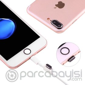 Resim İPhone 8-7 Plus Kamera Lens, Home,Şarj Soket Koruma Set 
