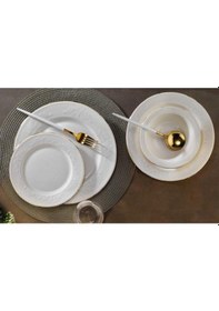 Resim Aryıldız Marta 24 Parça Altın Porselen Yemek Takımı Ar056295 