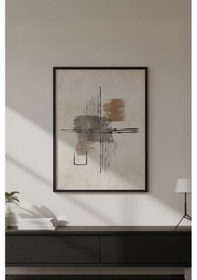 Resim Huhuli Ahşap Siyah Çerçeveli Wabi Sabi Koleksiyon Tablo Huhu740 