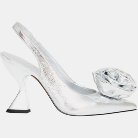Resim Katy Perry The Laterr Hıgh Kadın Gümüş Çiçek Detaylı Topuklu Ayakkabı Gümüş 