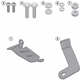Resim GIVI 2118KIT YAMAHA MT-07 (14-17) YAN ÇANTA TASIYICI BAGLANTI KITI 