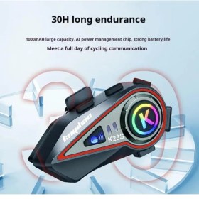 Resim 2 Kişi Eşleşmeli Intercom 1000 Metre Kask Kulaklığı Su Geçirmez Bluetooth 5.3 Motosiklet Kulaklık K23S 