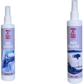 Resim 4e Care Buz Çözücü Buğu Önleyici2+2 Aracım Kışa Hazır Paketi Cam SUYU1LTBUZ Kazıcı 
