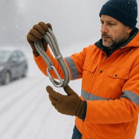 Resim Storemax Çelik Çekme Halatı, 3,5 Metre, 6‑8 mm Kalınlık, Izoleli, Dayanıklı Araç Kurtarma Halatı, Oto Yük Çekme Halatı, Güvenli ve Uzun Ömürlü Kullanım 