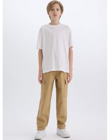 Resim DeFacto Erkek Çocuk Loose Fit Standart Paça Gabardin Pantolon D3406A825SPBG739 