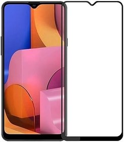 Resim Samsung Galaxy A20s ile uyumlu Çerçeveli Tam Kaplayan Temperli Ekran Koruyucu - FC003 