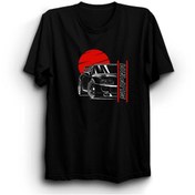 Resim ZOKAWEAR Unisex Bol Kalıp Supra Spor Araba Tasarım Baskılı Tişört 