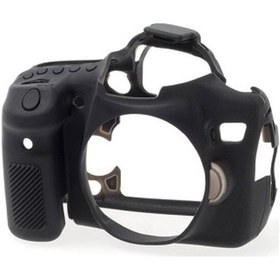 Resim Easycover Canon 70D Silikon Kılıf Ecc70Db (Siyah) 