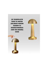 Resim Taşınabilir Dokunmatik Led Lamba Sıcak & Soğuk Işık Ayarı Renkli 