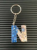 Resim GultekinShop Epoksi Nazar Boncuklu N Harfi Hediyelik Harf Anahtarlık 