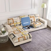 Resim 1 adet Esnek L-Şekilli Koltuk Örtüsü - 1-Seat, 2-Seat, 3-Seat ve Bölümlü Koltuklar için Elastik Uyum, Modern Geometrik Desen, Makine Yıkanabilir, Polyester ve Spandex Karışımı, Oturma Odası için Koltuk Örtüleri, Oturma Odası için Koltuk Örtüleri, Oda Dekoru için Mükemmel 