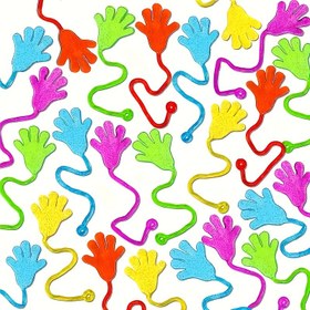 Resim 12/24/30/48 Adet Rastgele Renkli Yapışkan Eller, Sınıf Ödülü, Çocuk Partisi Hediye Seti, Eğlenceli Oyuncak, Cadılar Bayramı Parti Hediyesi, Parti Hediyesi, Doğum Günü Hediyesi 