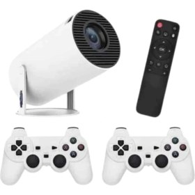 Resim 4K Wireless Çift Kollu Kumandalı Oyun Projeksiyonu Retro Video Oyunu 