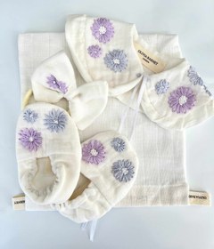 Resim LAVENDER BABY BLOOM YAKA & PATİK SETİ - 6-12 AY 