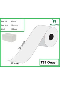 Resim 80x30 Metre Termal Yazarkasa Ve Adisyon Rulosu 100 Adet 