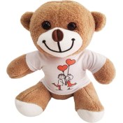 Resim Alifa Toptan Sevimli Tişörtlü Peluş Ayicik 