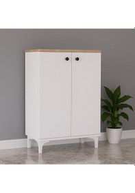 Resim Pratik Çok Amaçlı Ayakkabılık Beyaz - Atlantik Çam 