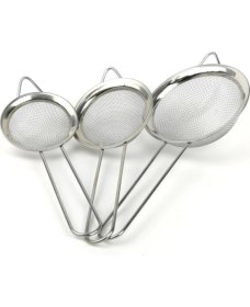Resim Paslanmaz Çelik 3'lü Çay Süzgeç Bitki Çayı Süzeceği 3 Parça Süzecek Seti (Ölçüler: 8 Cm, 7cm, 6 Cm) 