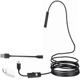 Resim Go İthalat 3IN1 MICRO USB+TYPE-C+USB A) ANDROID UYUMLU 8 MM IŞIKLI 5 METRE ENDOSKOP YILAN KAMERA (5224) 