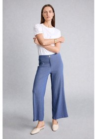 Resim Defacto Culotte Düz Paça Bürümcük Pantolon H8605ax26hsın113 İndigo-ın113 