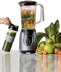 Resim Empressco Antrasit Renkli Smoothie ve Çalışma Seti, Sağlıklı İçin Pratik ve Şık Tasarım 