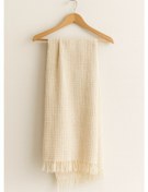 Resim Elyaflı Müslin Battaniye 100x120 Cm Bej 