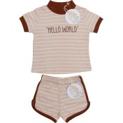 Resim %100 Organik Pamuk "hello World" Takım 