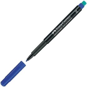 Resim Faber Castell 1525 Multimark Permanent Asetat Mavi Kalem (M) 