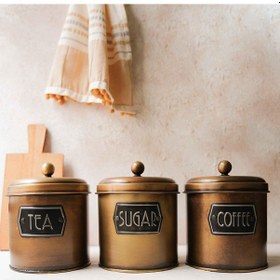 Resim The Mia Çay Şeker Kahve Kavanozu 1,70 Lt Gold 