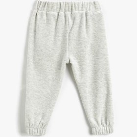 Resim Erkek Bebek Basic Kadife Jogger Eşofman Altı Beli Bağlamlı 