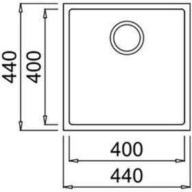 Resim Teka Square 40.40 Tg Tezgah Altı Gri Granit Eviye 