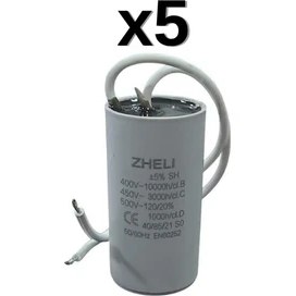 Resim Zheli 60 Μf 50X95 mm Plastik Kablolu 450-500 Acv Daimi Devre Kondansatörü 