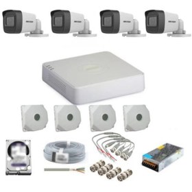 Resim Hikvision 4 Kameralı Dış Ortam Güvenlik Kamera Seti 1 Tb Hdd 