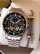 Resim Reward Özel Tasarım Otomatik Mekanizma Çelik Kordon 5 Atm Suya Dayaknıklı Erkek Kol Saati W.14626.5 Gümüş - Sarı 