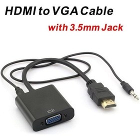Resim Hdmı To Vga Kaliteli Ürün Ses Kablolu Dönüştürücü Çevirici Aparat 