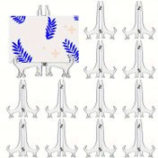 Resim Klasik Stil Şeffaf Plastik Şövaleler - 52'li Set, Resimler, Sanat Eserleri ve Plaklar için Sergileme Standı Plaka Tutacakları 