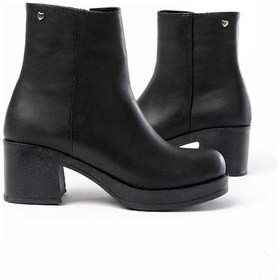 Resim 5109-3022 Siyah Fermuarlı Kalın Topuklu Günlük Kadın Bot Çok Renkli 