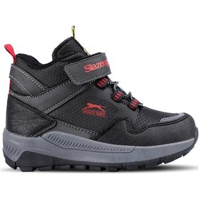Resim Slazenger KENZIE Çocuk Cırt Cırtlı Siyah / Kırmızı Bot 
