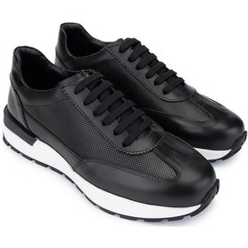 Resim Tamer Tanca Erkek Hakiki Deri Siyah Sneakers & Spor Ayakkabı 1093 074 Erk Ayk Y25 Sıyah Siyah 