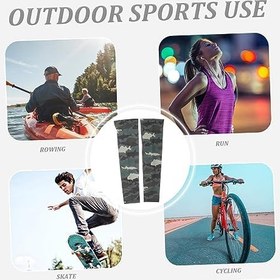 Resim Didiseaon 1 Çift Beyzbol Kol Kollu Erkekler Için Dövme lu UV Basketbol Gençlik Kaplamak Için Buz Buz Ipek Kumaş Açık Balıkçılık 