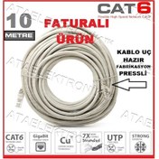 Resim 10 Metre Cat6 Bilgisayar Internet Modem Ara Kablosu Cat6 