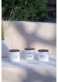 Resim Rakle Nero Seramik Ahşap Kapaklı 3'lü Baharatlık Seti 345 Cc Renkli 