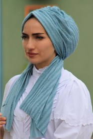 Resim Sahra Şal Dünyası Tasarım Bone Sakallı Su Yeşili 