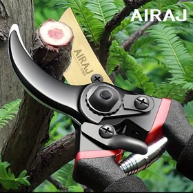 Resim AIRAJ Ağır Hizmet Tipi Bahçe Budama Makası - Ultra Keskin, Dayanıklı Manuel Budama Makası, Kolay Dal, Çiçek & Sap Kesimi için Ergonomik Kaymaz Siyah Sap ile, Bahçe Budama Makası 