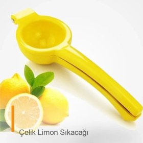 Resim Ttta Çelik Limon Sıkacağı - Limonatör El Sıkma Aparatı 