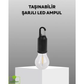 Resim Zero Land Storozde Şarjlı Kancalı LED Lamba – Kamp, Balkon ve Acil Durum Işığı 