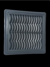 Resim Kare Baca Kapağı Duvar Menfezi Ayarlı Antrasit Gri 